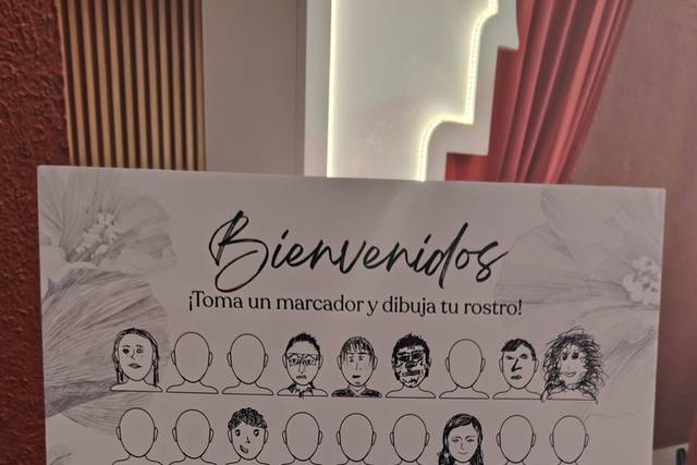 Letrero interactivo de caritas