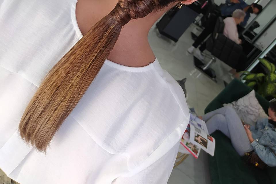 Coleta con trenza