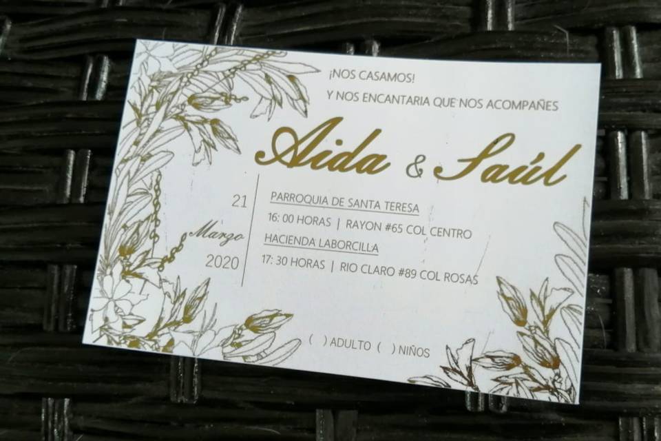 Boda A & L Paquete Foil Sencil