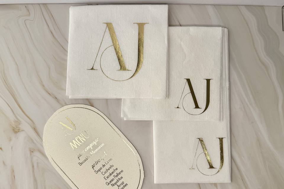 Set servilleta y menu