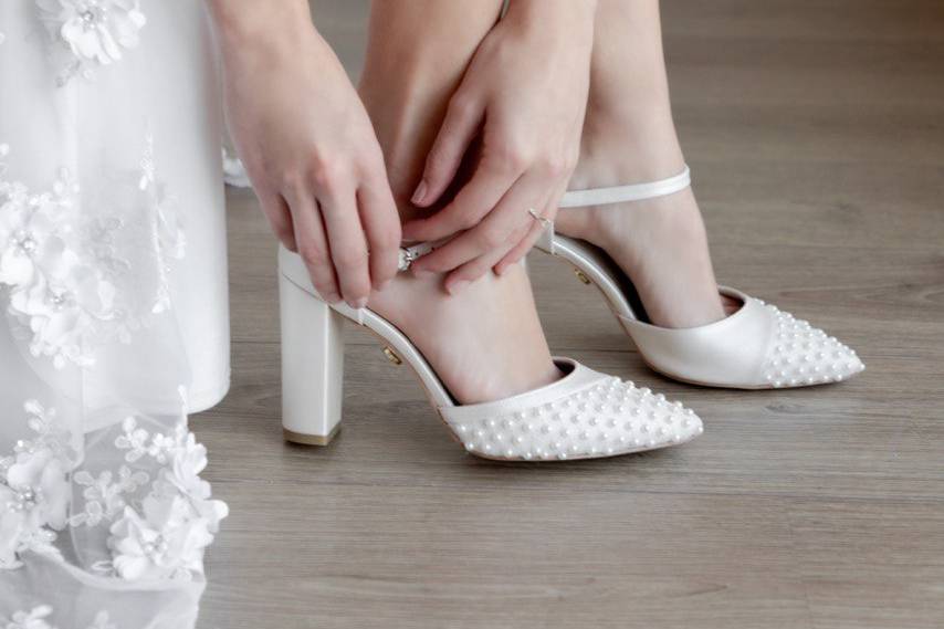 Zapatillas perla ivory