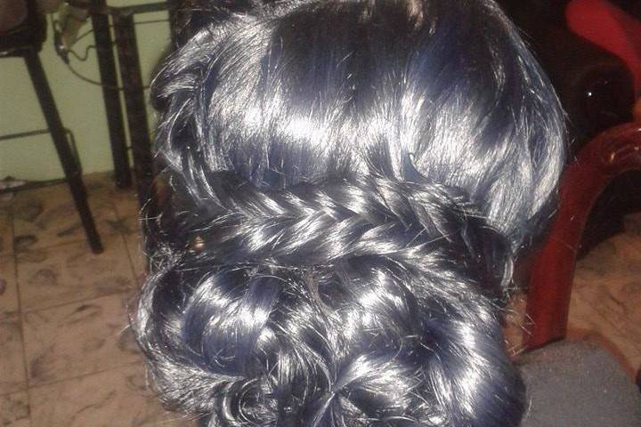 Peinado con trenza espiga