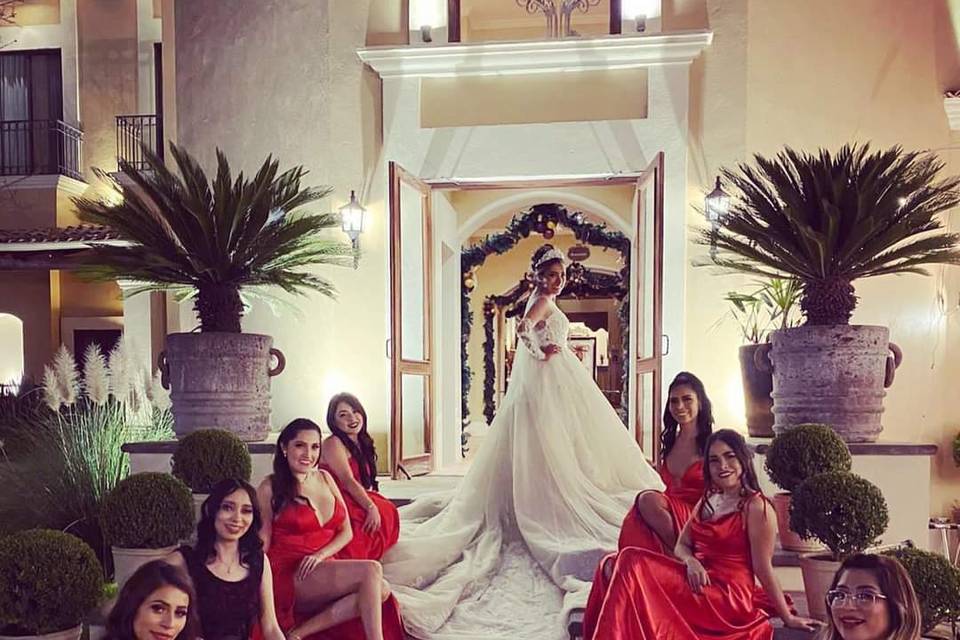 La novia y sus damas de honor