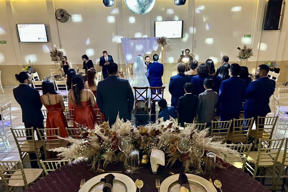 Boda en salón valle del sur