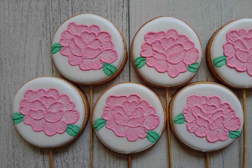 Galletas con rosas