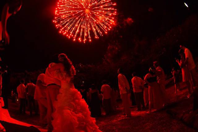 Boda  pirotecnia