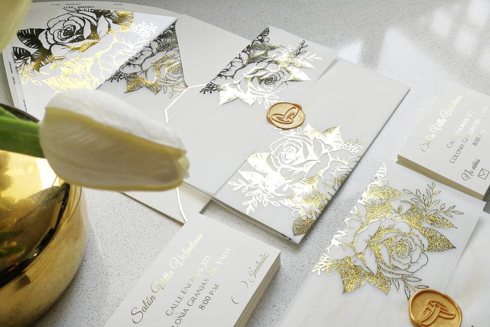 Foil gold design