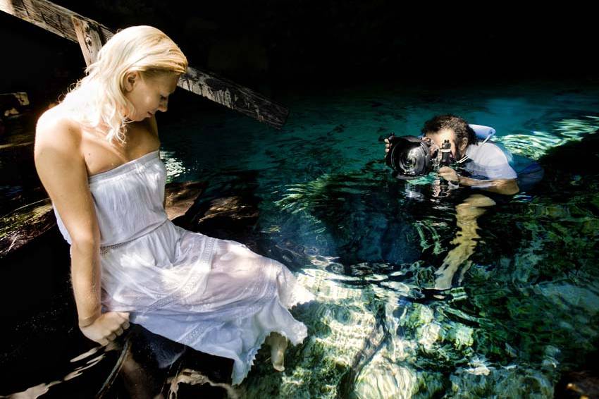 Trash The Dress en cenote