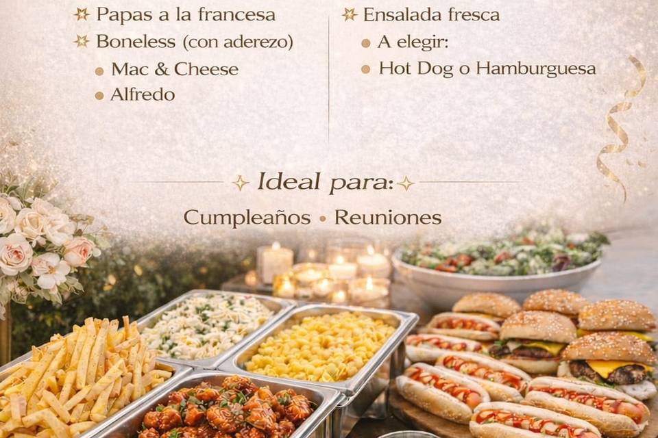 Menú snacks