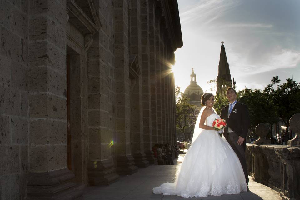 Atardecer con novios