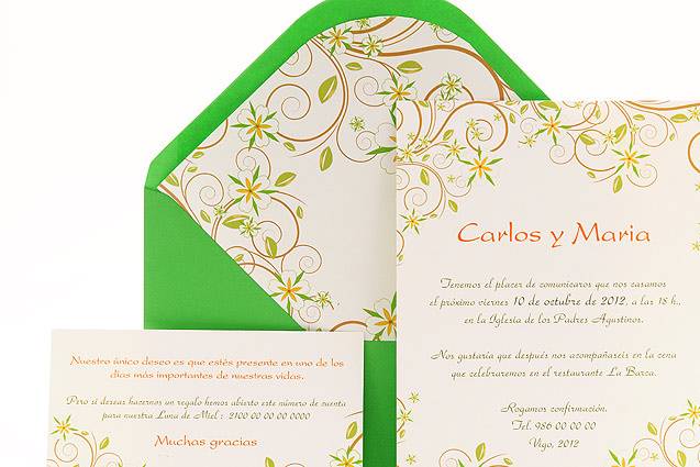 Invitación de boda Aruba