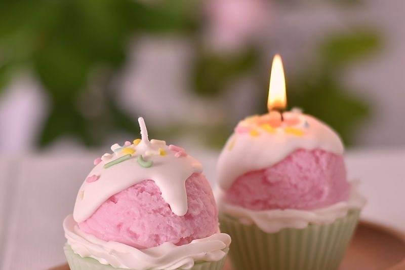 Velas cupcakes