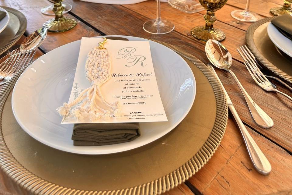 Decoración en mesa
