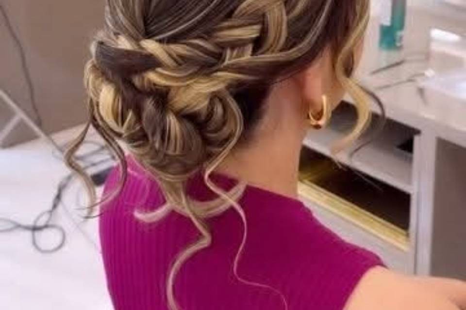 Moño con trenza