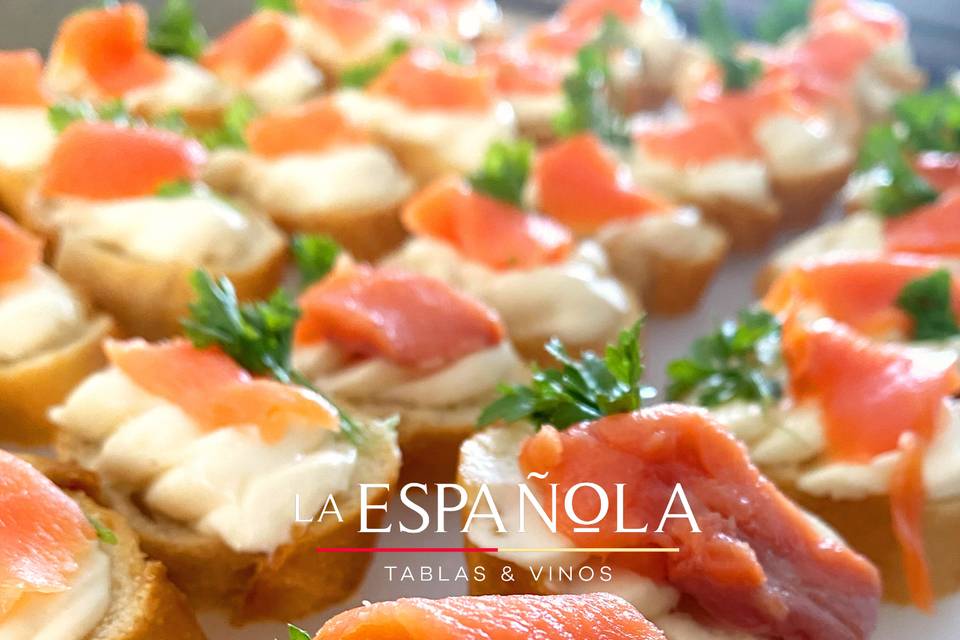 Tapa de queso & salmon