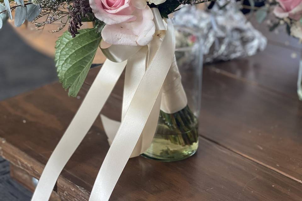 Bouquet de novia plata
