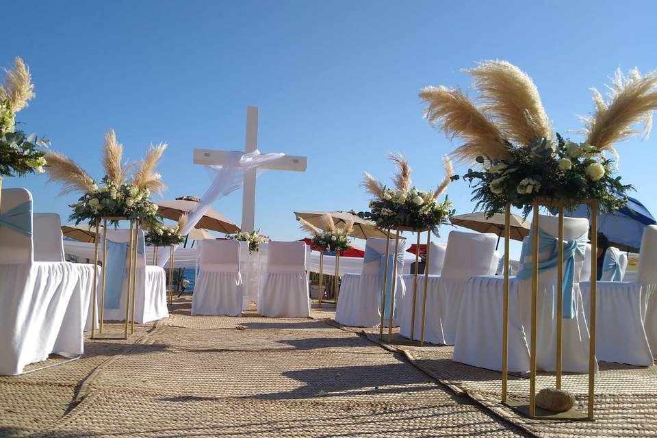 Ceremonia religiosa playa