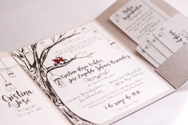 Invitación boda country