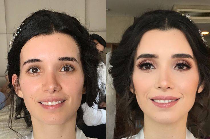 Antes y después de un look nupcial