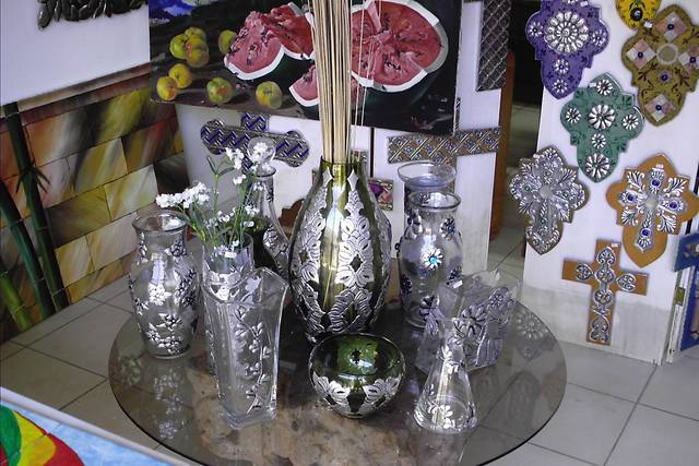 Vidrio soplado en colores