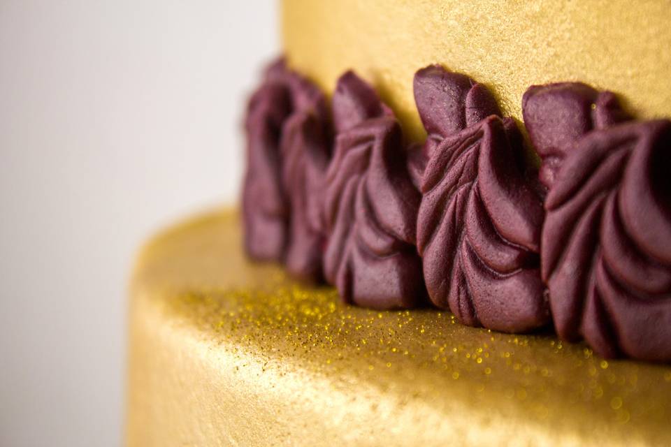 Gold Wedding Cake