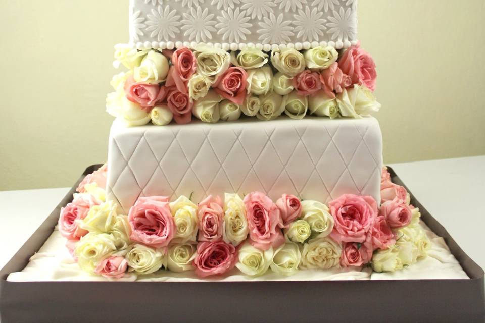 Wedding Flowers Cake