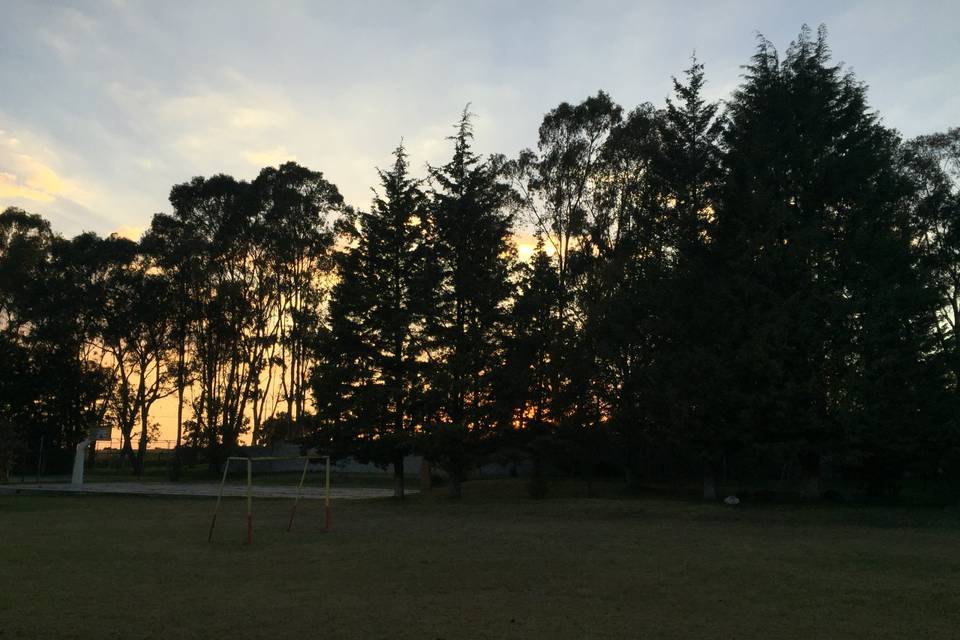 Atardecer desde el jardín