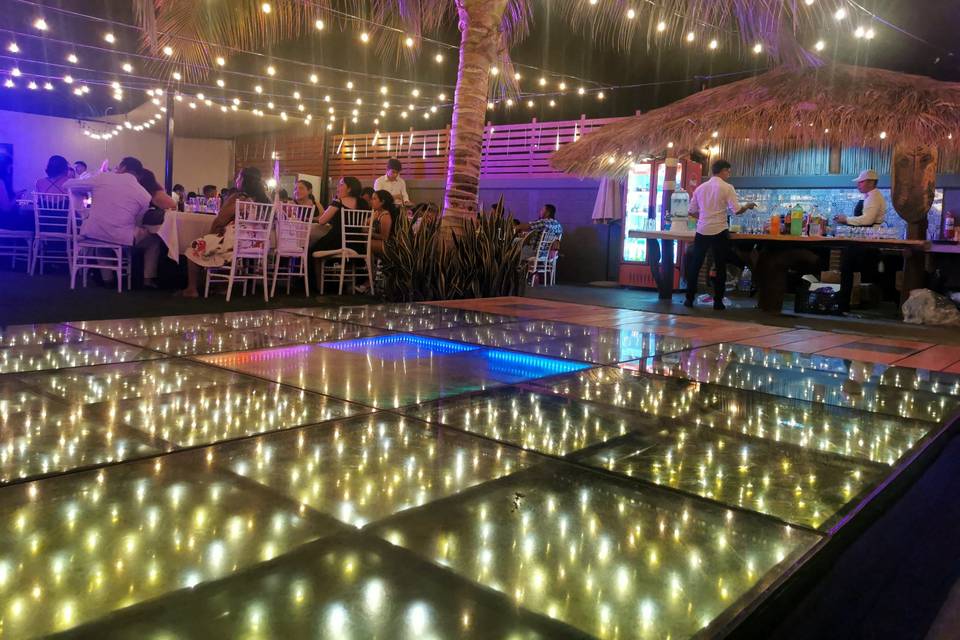 Pista de baile cristal templado