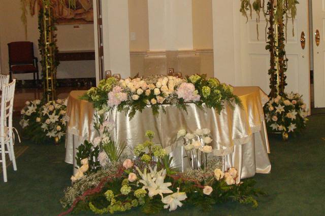 Decoración de mesa principal