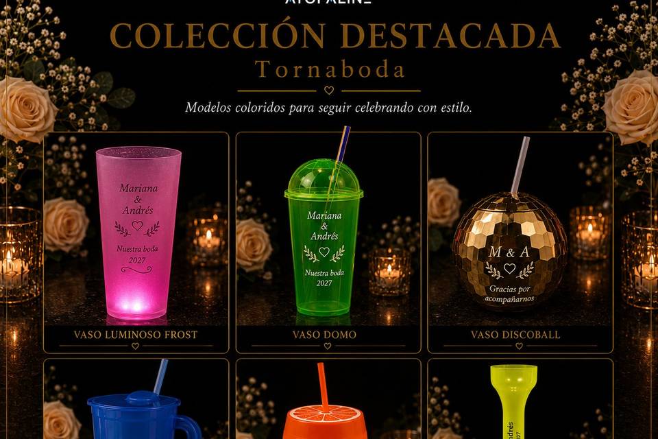 Línea Vasos Boda Destino I