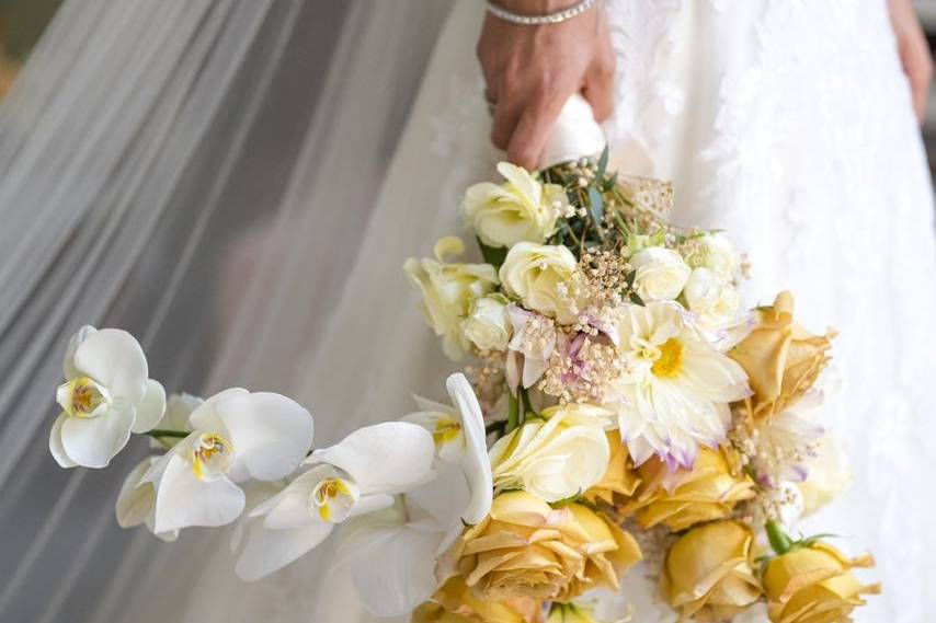 Ramo de novia con orquídea