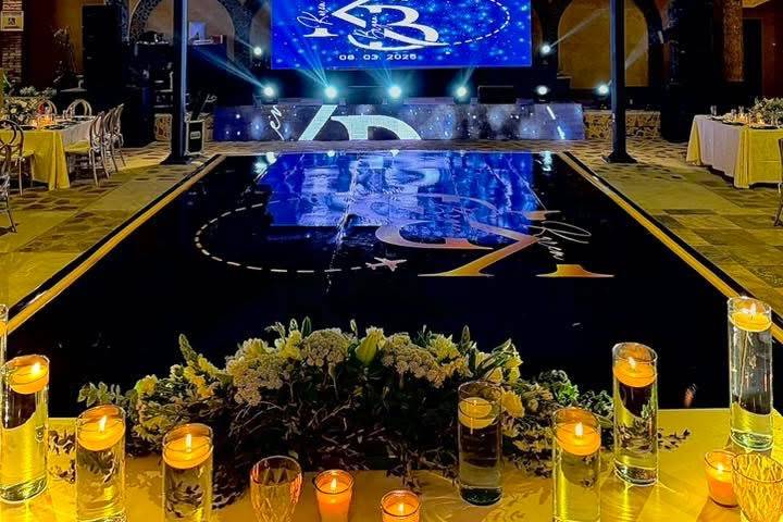 Área de pista black y velas