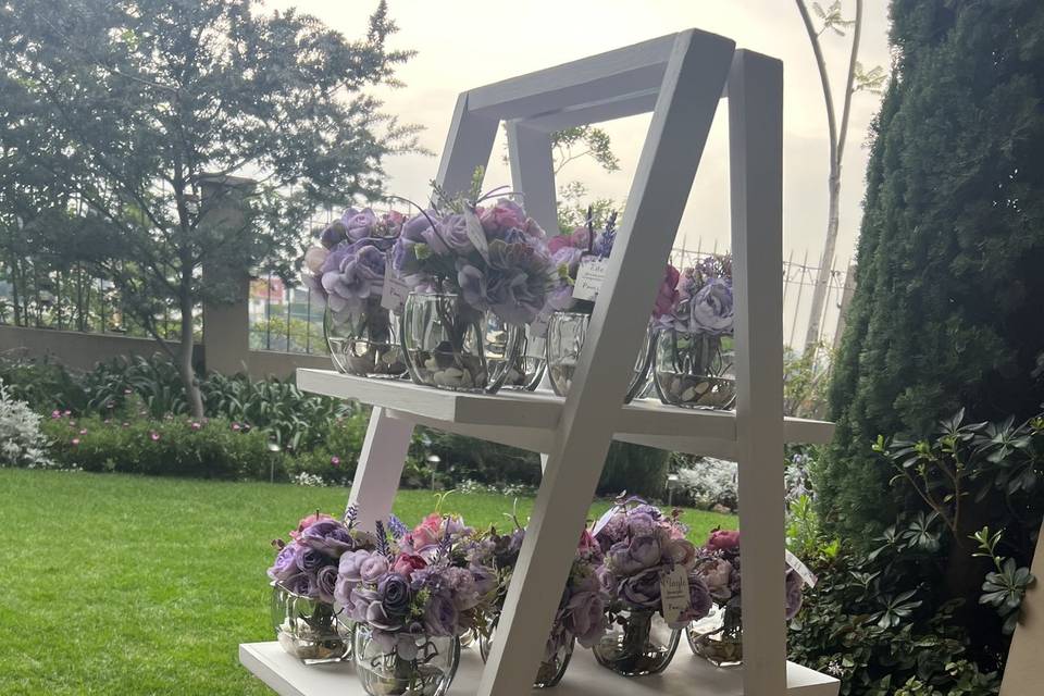 Bouquet en tonos lilas