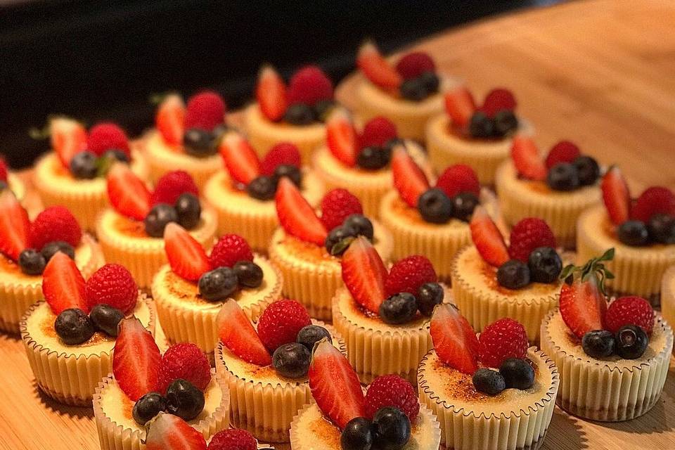 Mesa de cheesecakes