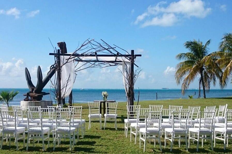 Gazebo en la playa