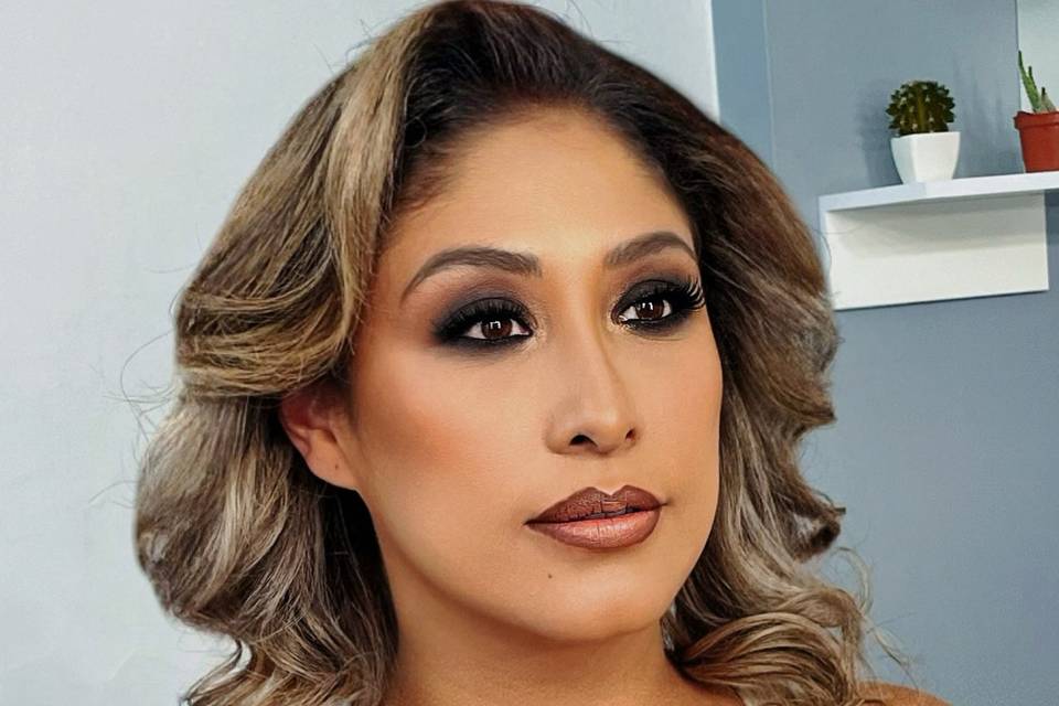 maquillaje Glam sofisticado