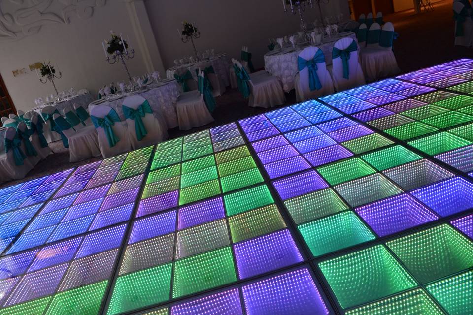 Pista iluminada con leds