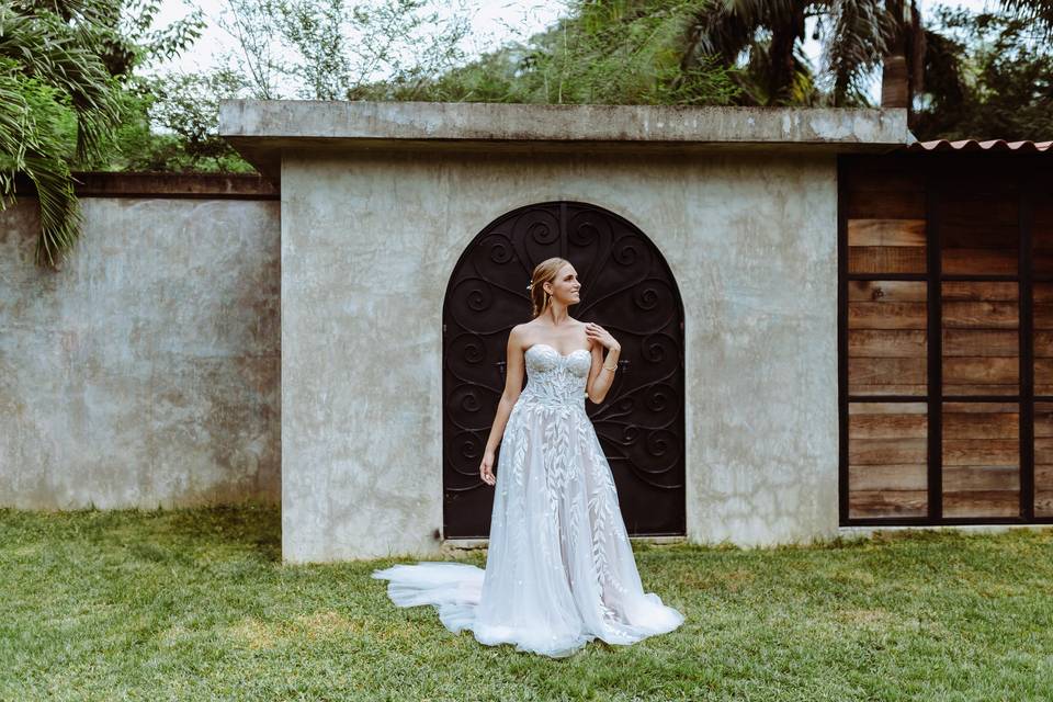 Bride jardin