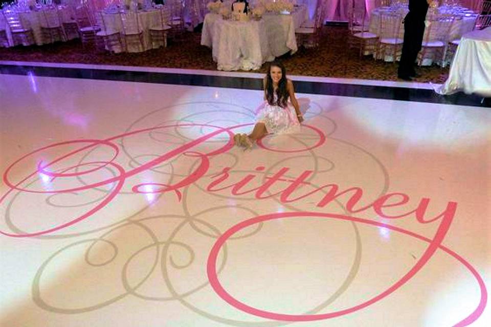 Pista de baile rotulada