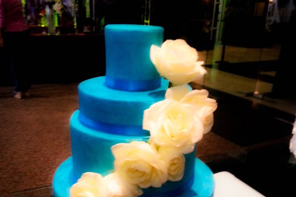 Fondant y flor natural