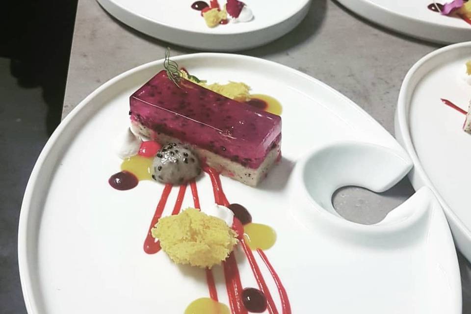 Postre de pitahaya