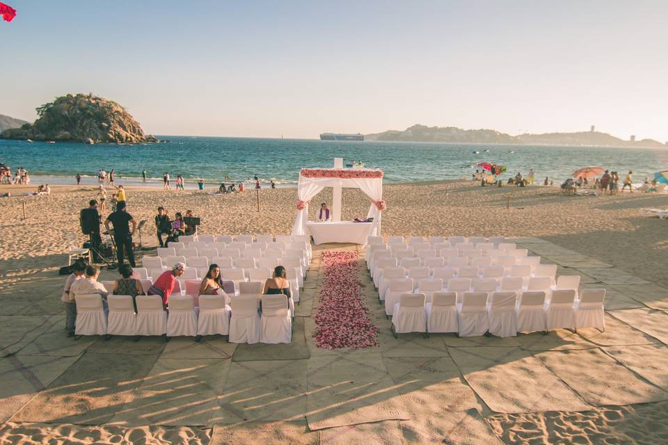 Boda en acapulco