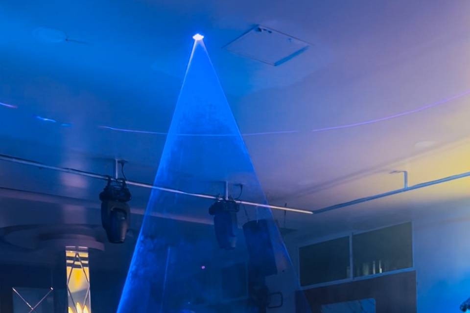 Humo bajo y luz, muy bien