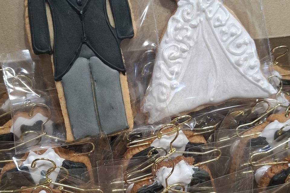 Wedding gown cookies