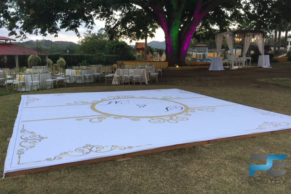 Pista de baile decorada