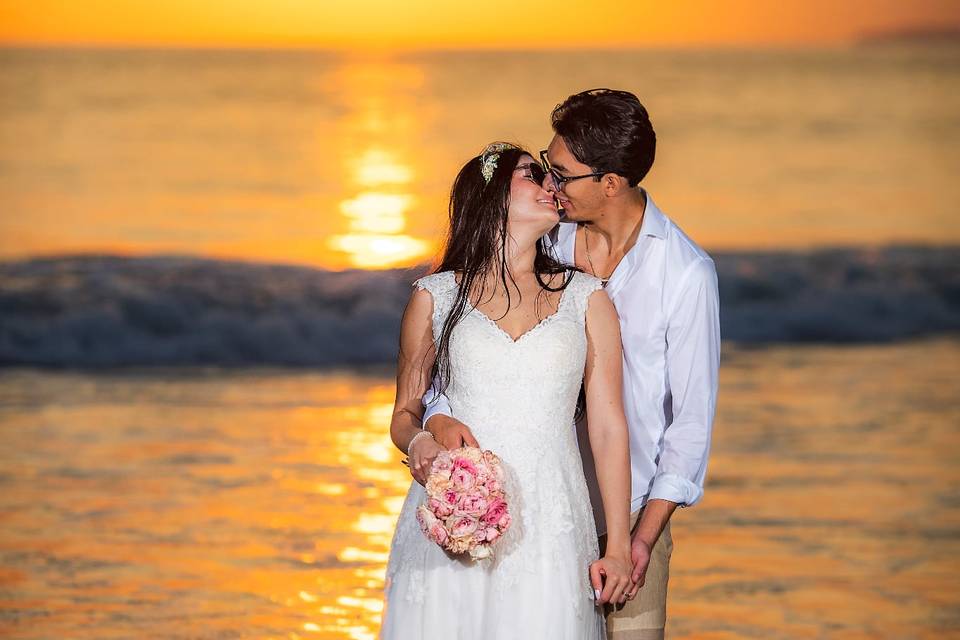 Sunset kiss