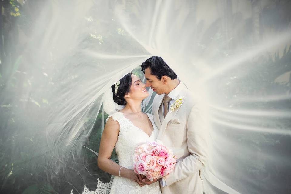 Novios velo