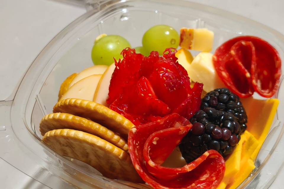 Galletas y frutas