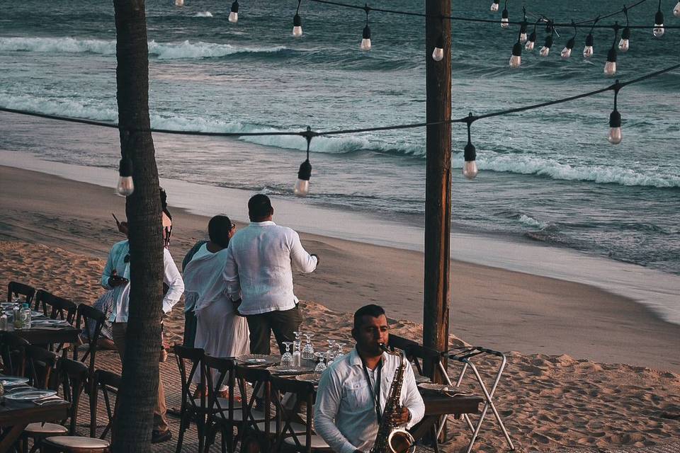 Sax en la playa
