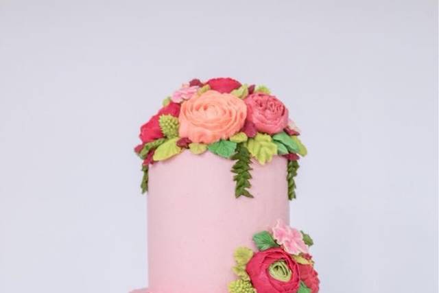 Pastel flores de betún